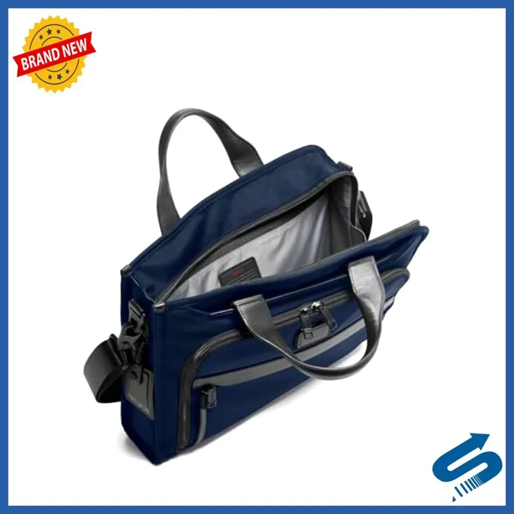 Slim Professional Portfolio Briefcase with Padded Tablet Pocket